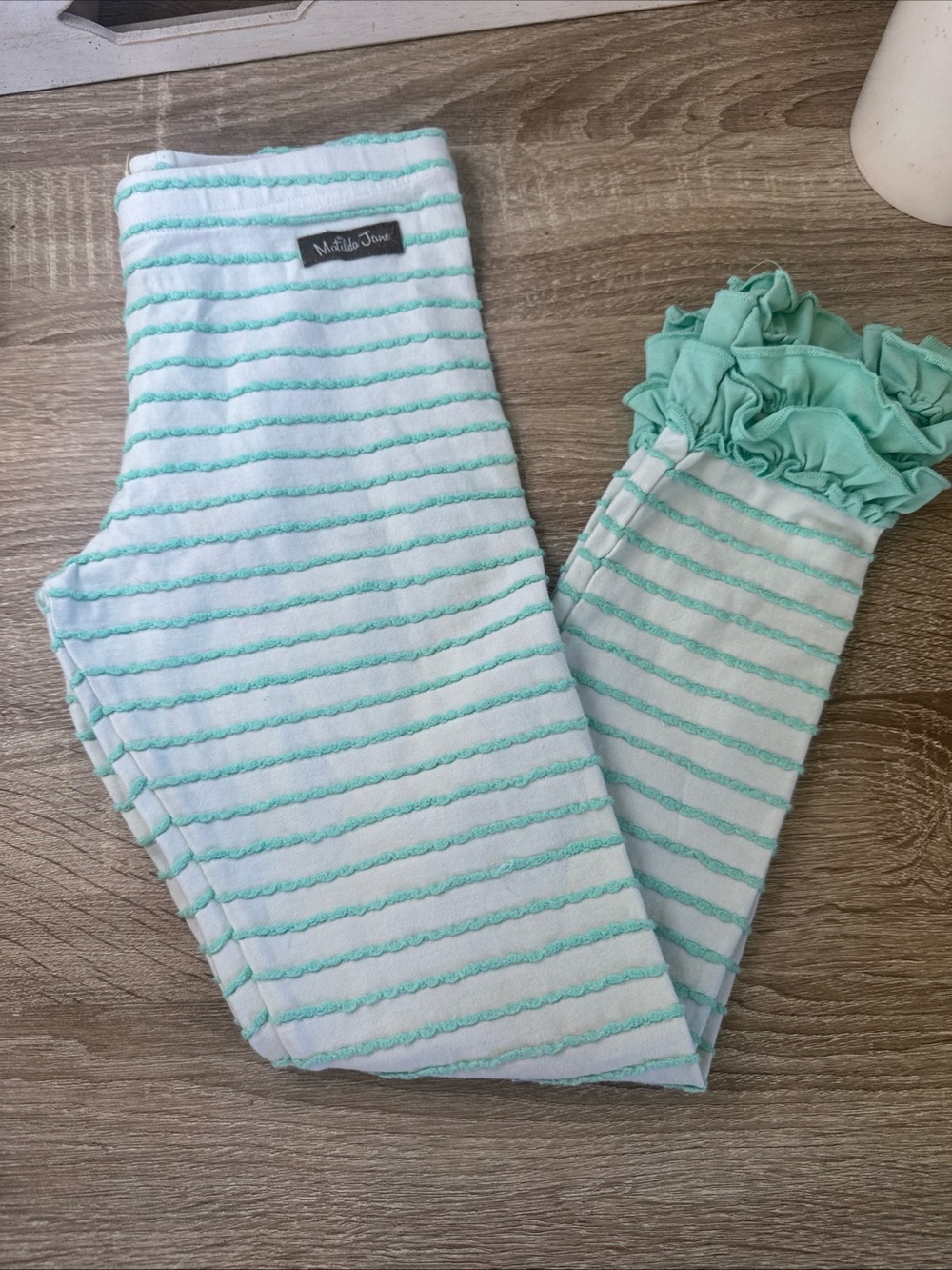 Matilda Jane 8Y Adventure Begins Skipping Along Leggings Mint Color